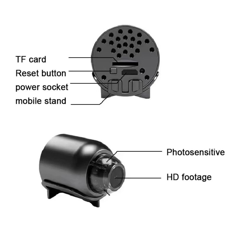 HD 1080P Mini WiFi Smart Camera Night Vision Motion Detection for Office Home Security Surveillance