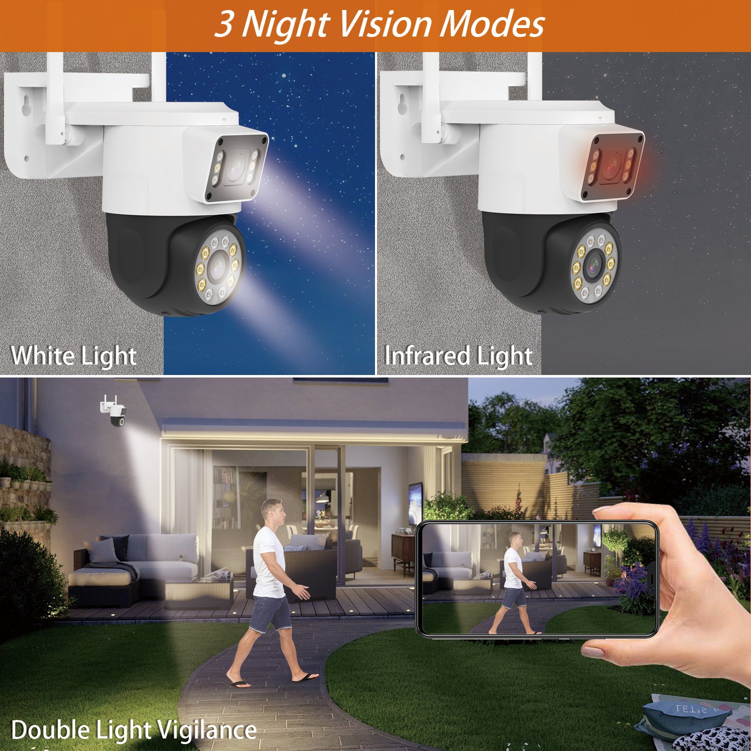 4MP Smart Wifi PTZ camera Outdoor Detect Two Way Audio H.265 Home CCTV Surveillance IP Network Camera