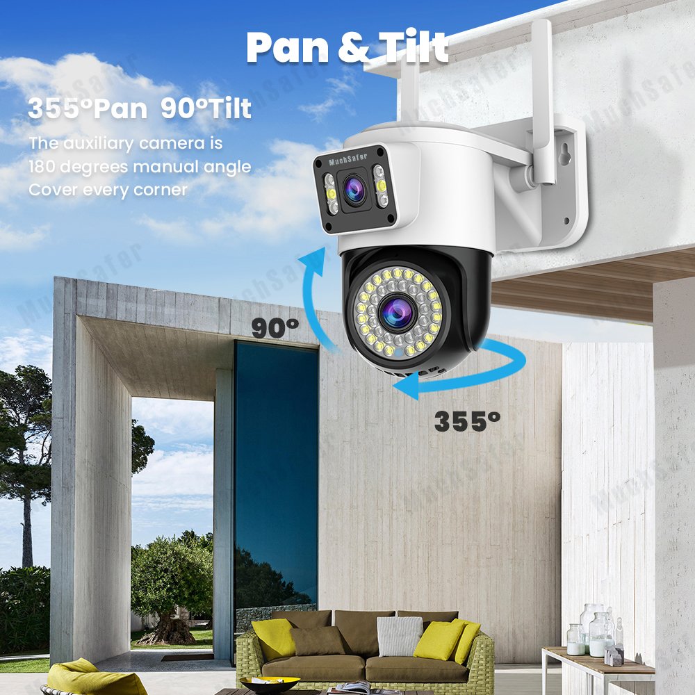 4MP Smart Wifi PTZ camera Outdoor Detect Two Way Audio H.265 Home CCTV Surveillance IP Network Camera