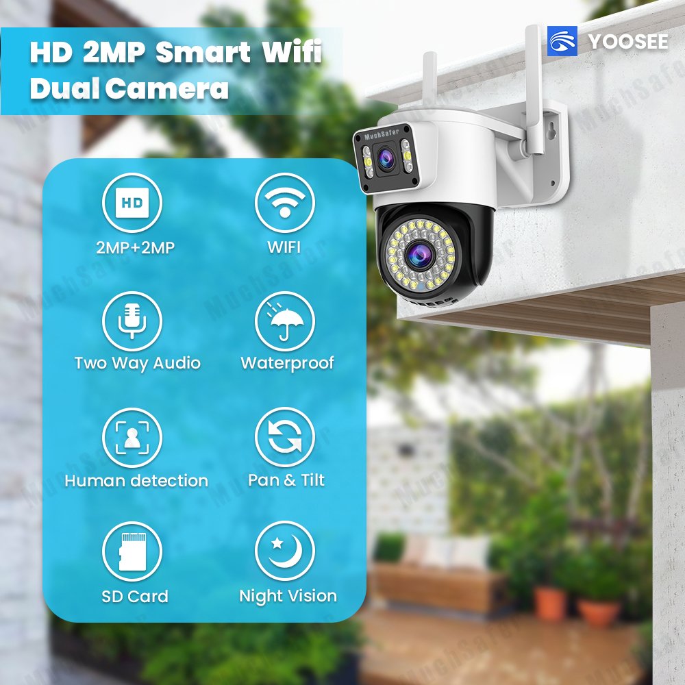 4MP Smart Wifi PTZ camera Outdoor Detect Two Way Audio H.265 Home CCTV Surveillance IP Network Camera