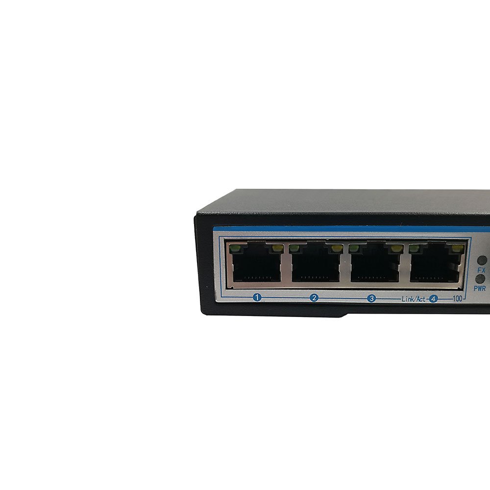Ethernet Netlink rj45 4 port Ethernet Transmission 1port Optical Fiber Switch Mini Bridging Media Analog to IP Camera Converter