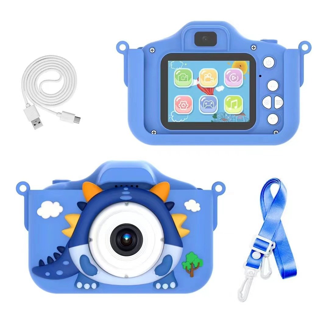 2024 kids toys X12S dual lens Kids Mini camera 1080P dinosaur cartoon children camera adorable toy kids digital camera x12s