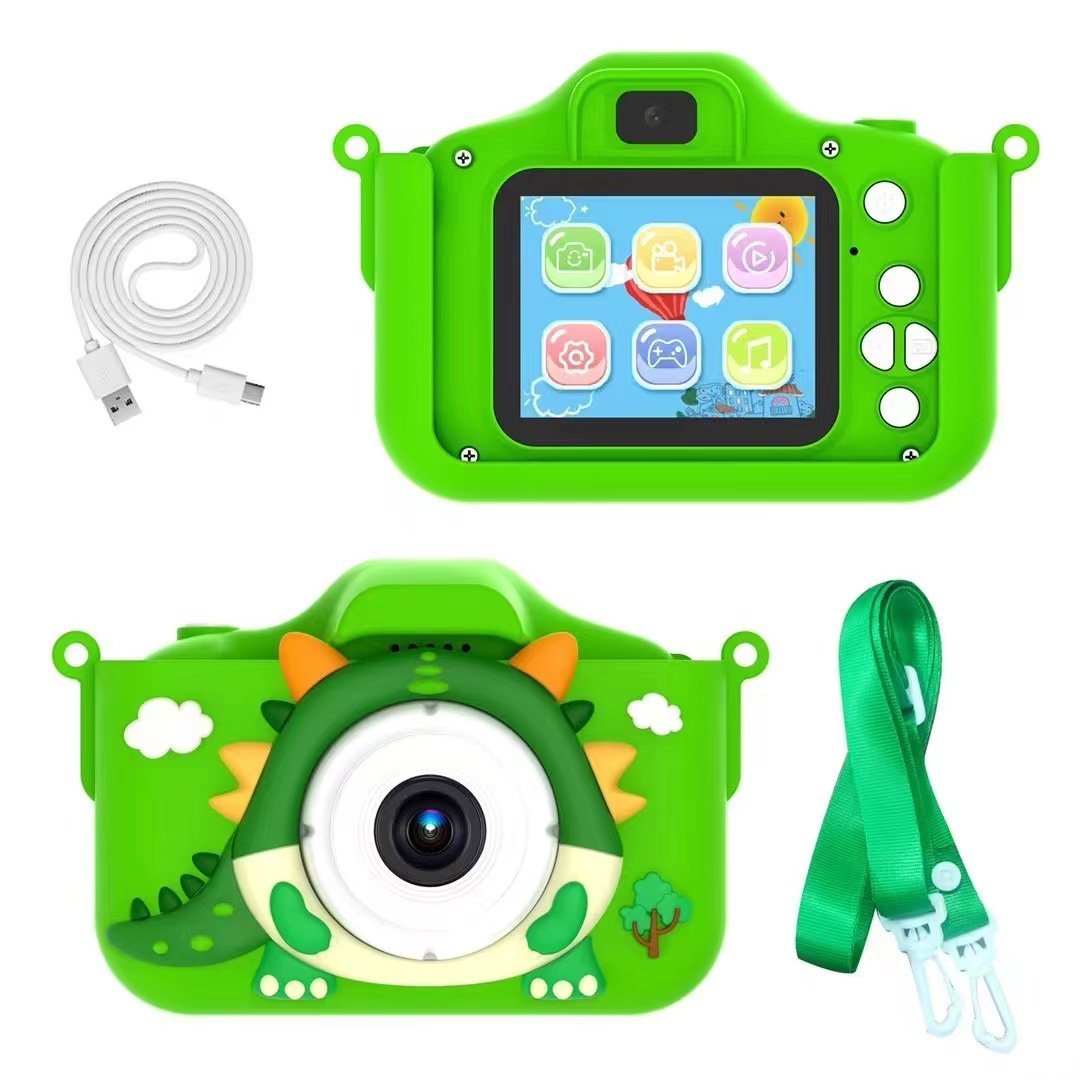 2024 kids toys X12S dual lens Kids Mini camera 1080P dinosaur cartoon children camera adorable toy kids digital camera x12s