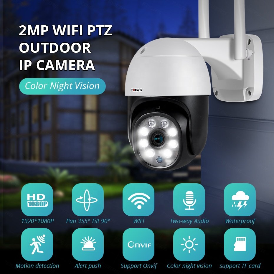 KERUI Network Camera High Performance IP Camera Home Security Two-Way Audio 1080P 2MP Wifi IP Outdoor PTZ Wireless CCTV Camera