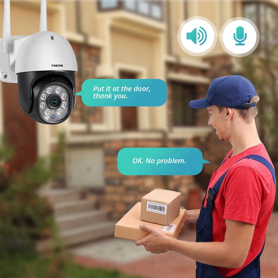 KERUI Network Camera High Performance IP Camera Home Security Two-Way Audio 1080P 2MP Wifi IP Outdoor PTZ Wireless CCTV Camera