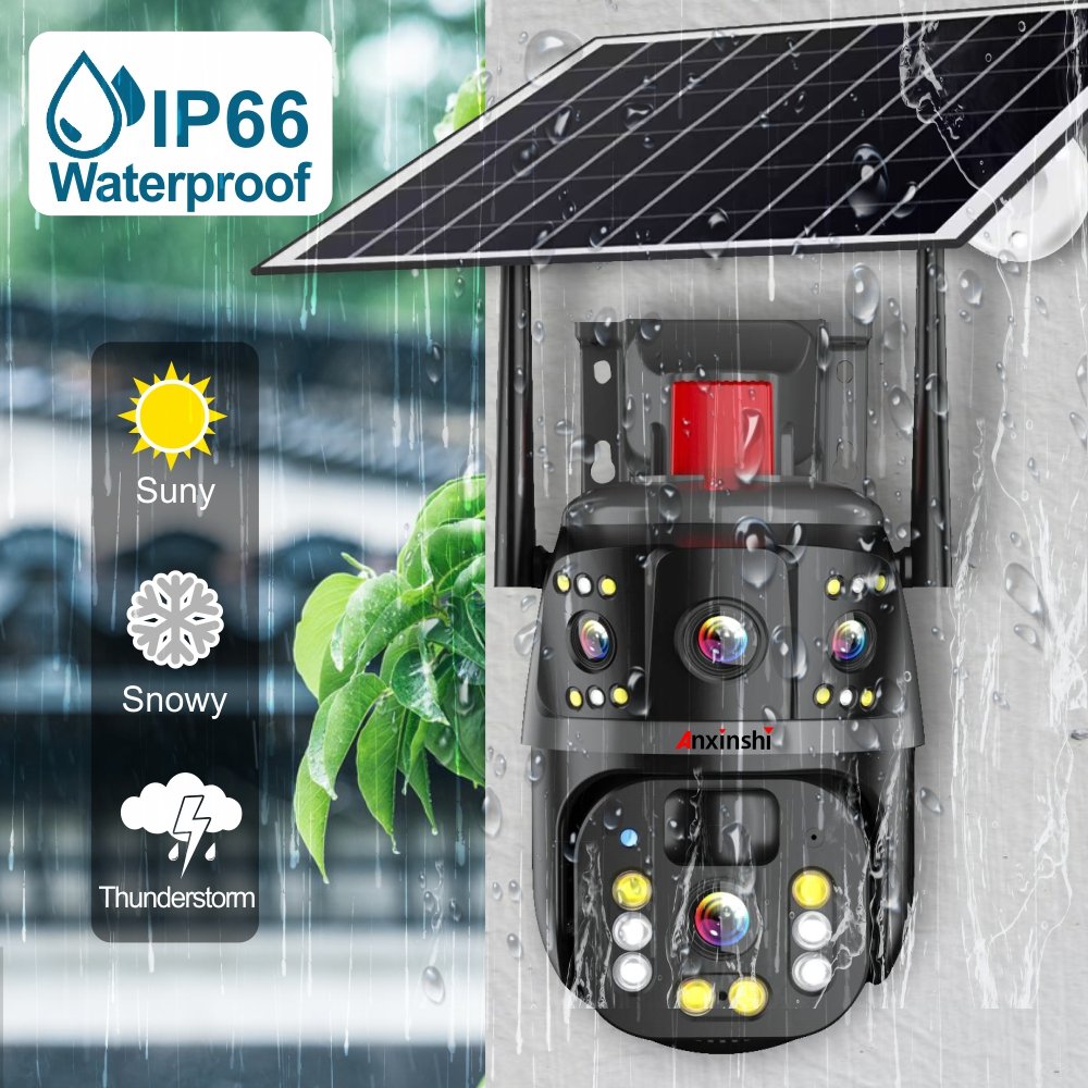 p6slite APP Solar PTZ Camera 365 days of work without power mobile phone remote panoramic home HD battery camera