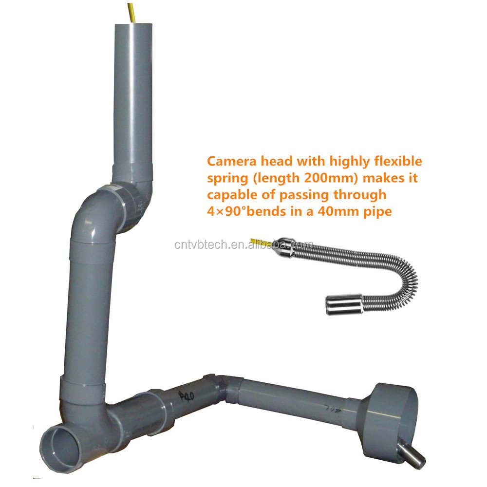 underground water detection 90 degree borescope camera pipe inspection camera with sonde camera head