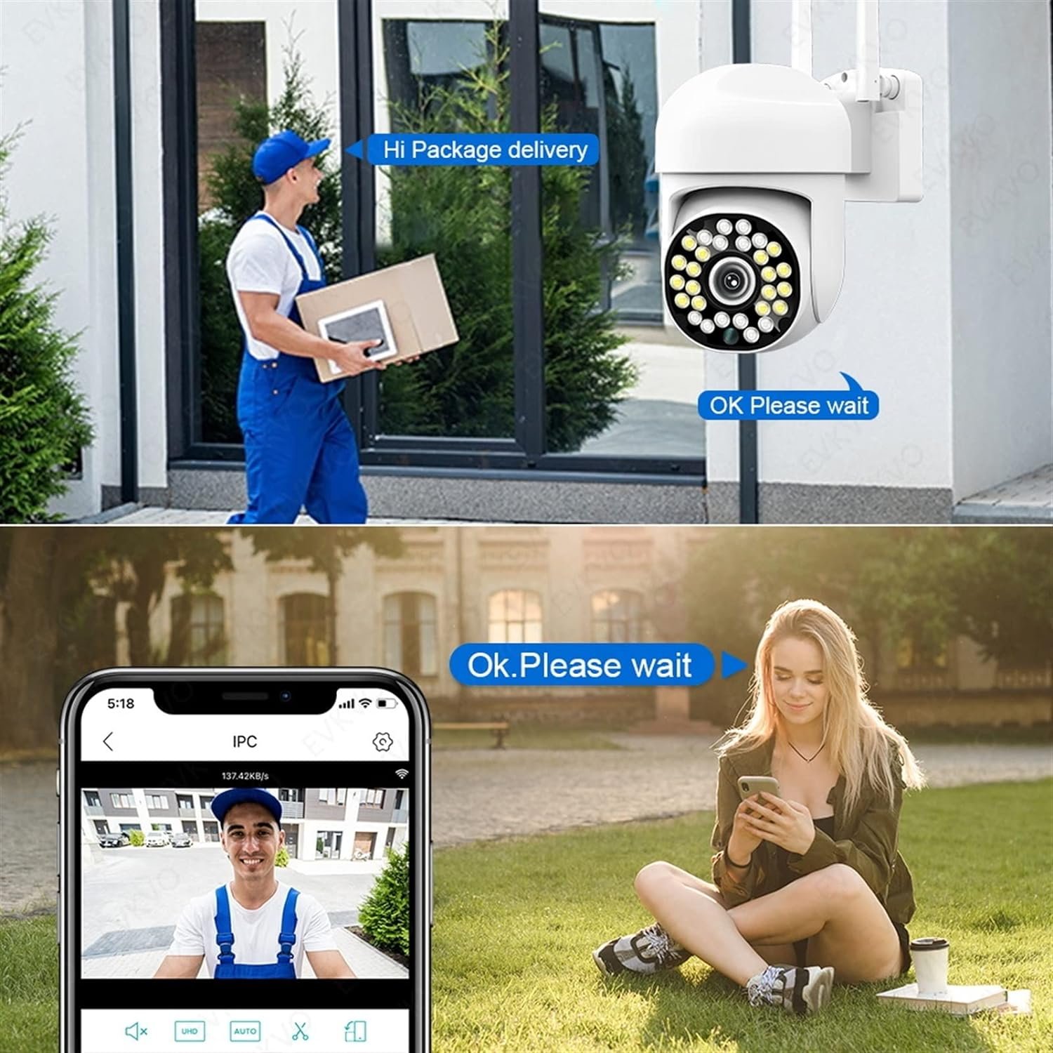 Jortan 2023 hot sell 2MP smart camera security yoosee wifi HD camera outdoor IP CCTV cameras icsee app HD security