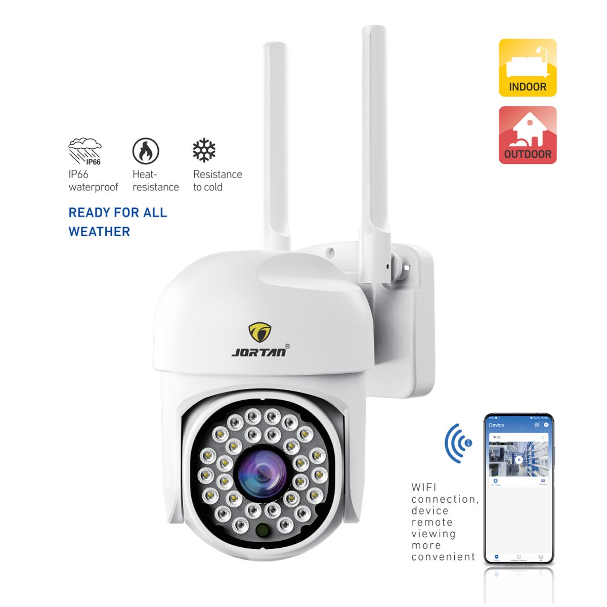 Jortan 2023 hot sell 2MP smart camera security yoosee wifi HD camera outdoor IP CCTV cameras icsee app HD security