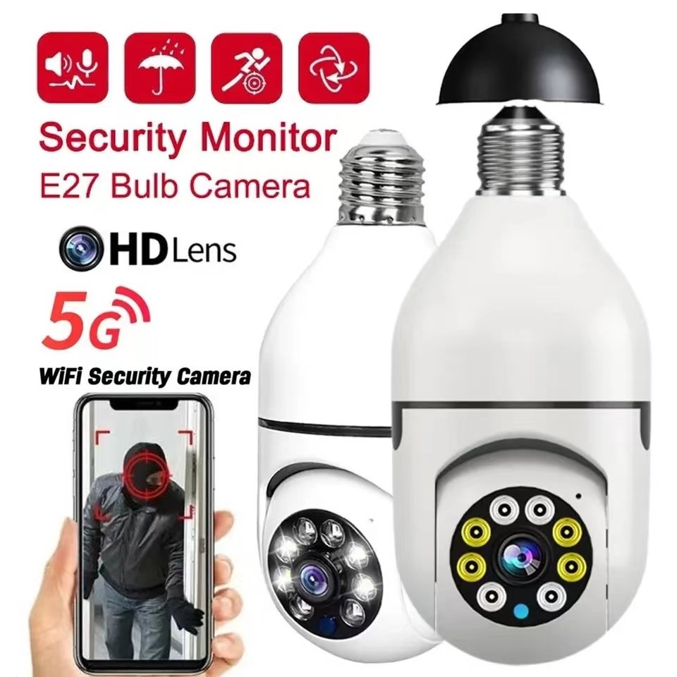 WESECUU wireless camera China factory price good quality cctv hd security wifi light bulb camera