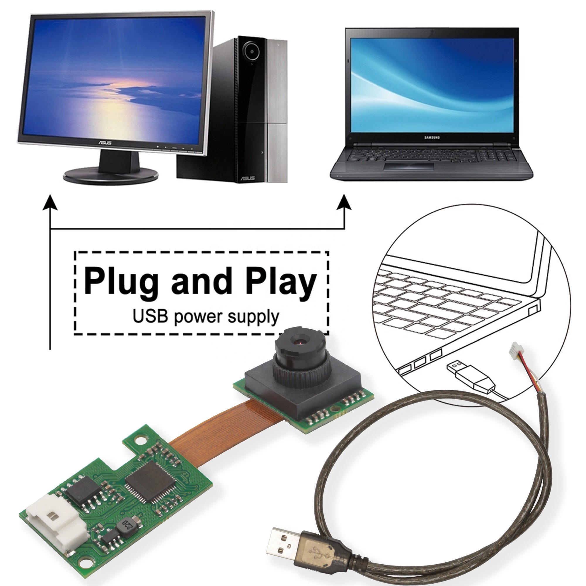 OEM HD 8MP IMX415 CMOS Sensor 4K cmos Camera sensor Modules usb2.0 UVC Mini Micro Industrial Camera Module