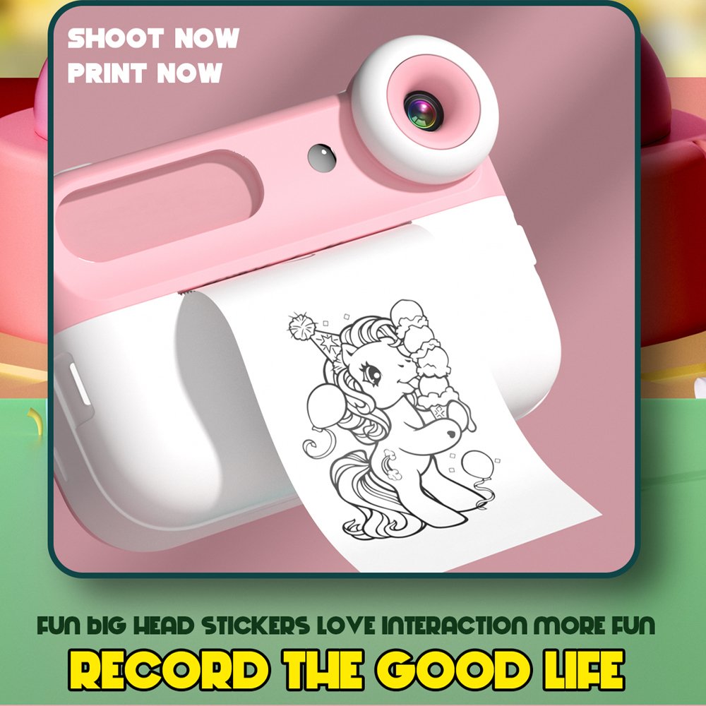 Factory Kids Camera Instant Printer Cameras Christmas BirthdayGifts for Kids Photo Paper Toddler Digital Camera mini impresora