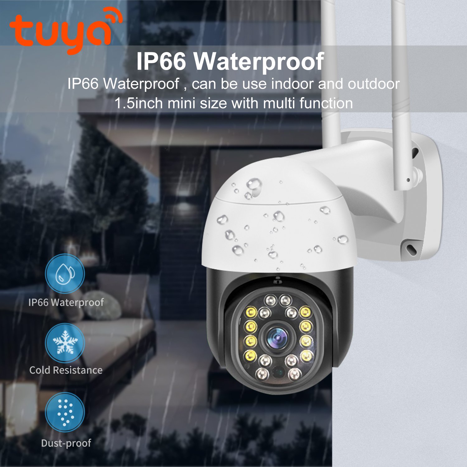 Factory Outdoor 1080p Tuya Smart Life Wifi Camera Hd 3mp CCTV Security Wifi Ip Ptz Camera