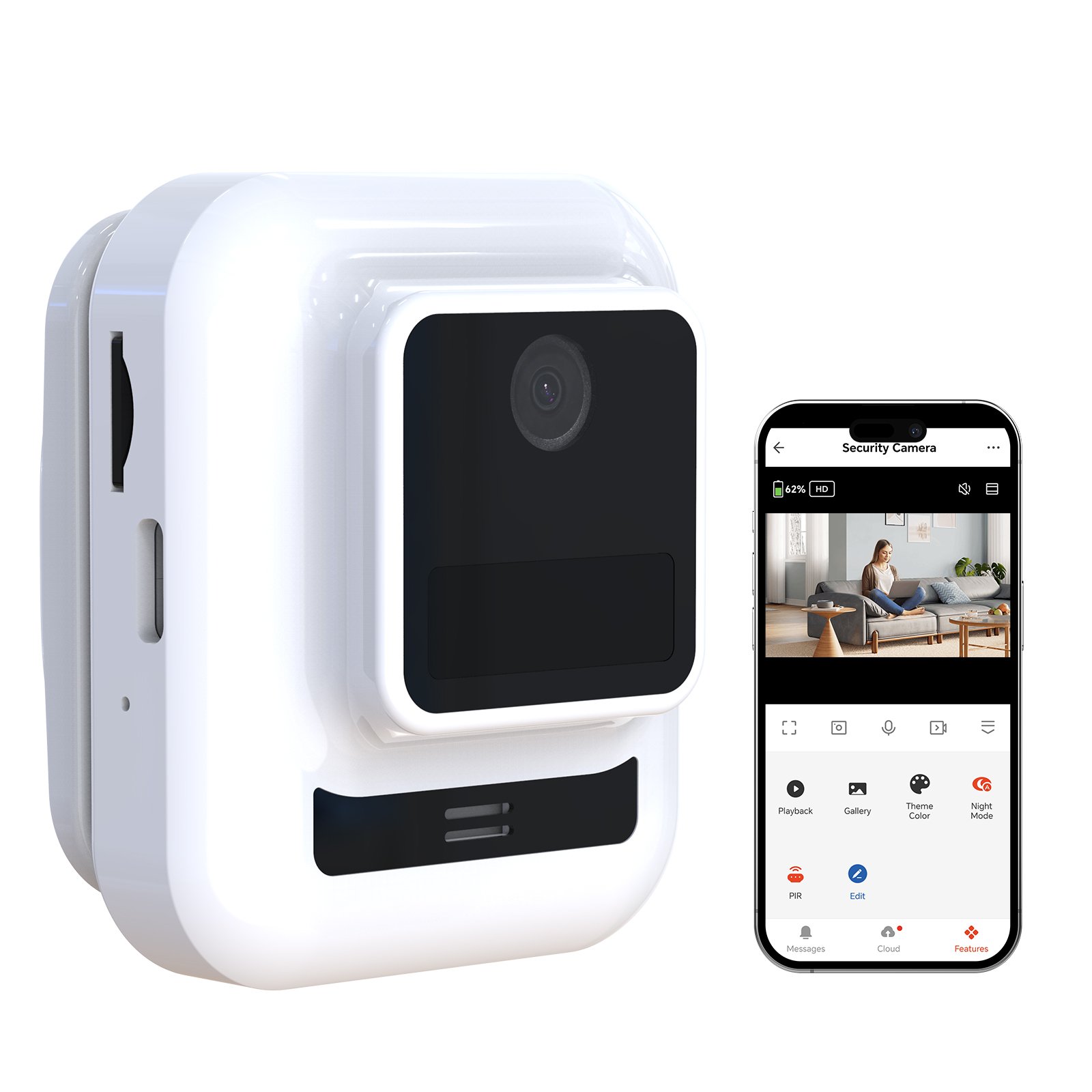 OEM Wifi IP CCTV Mini Camera M5 Dual Band 1080p Cmos Indoor Home Outdoor Portable White Mini DV 120 With Night Vision