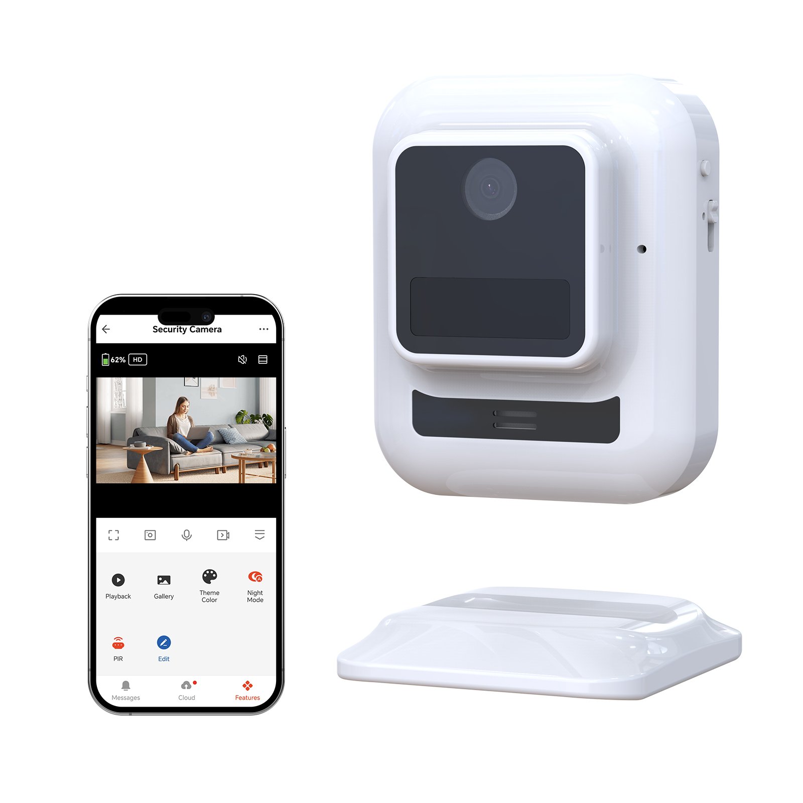 OEM Wifi IP CCTV Mini Camera M5 Dual Band 1080p Cmos Indoor Home Outdoor Portable White Mini DV 120 With Night Vision