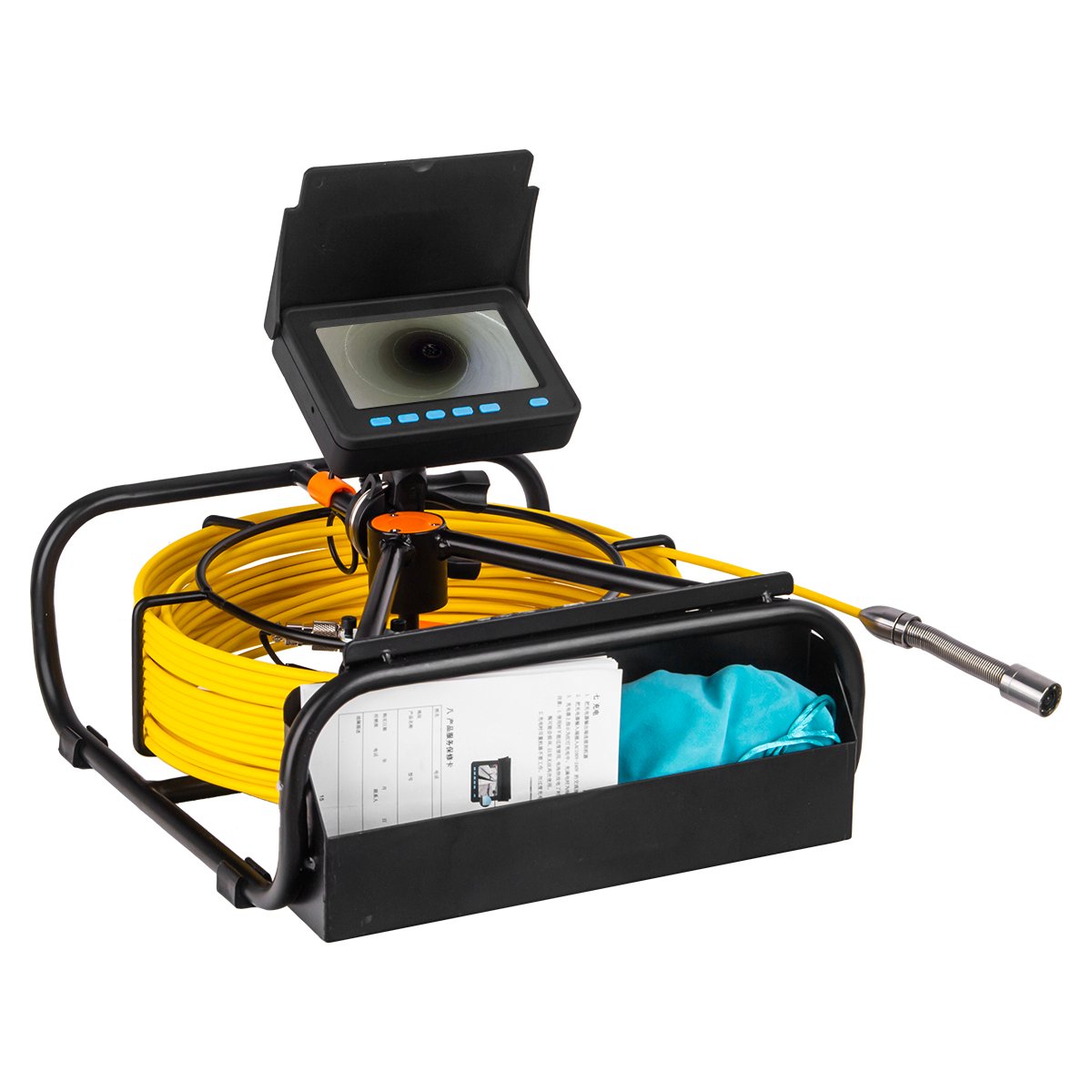 Guangdong High Quality Underfloor 20M 4.3" TFT Color Analog Screen Sewer Camera Endoscope DVR Recording Function Pipe Camera