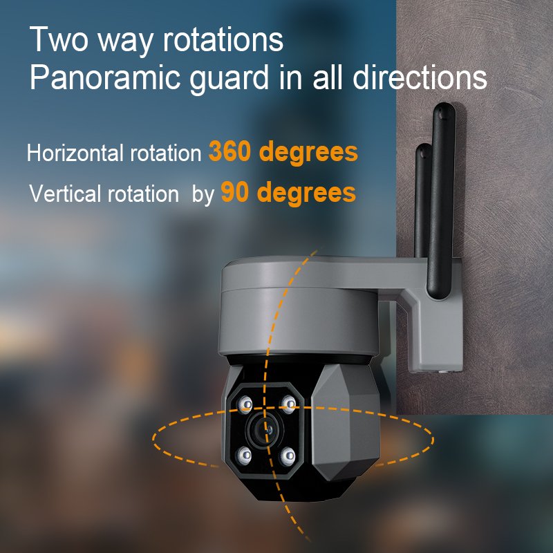 2-way audio Full night vision 4mp/5MP Starlight CMOS 360 Degree panoramic Smart home care Security network Camera