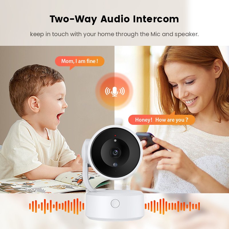 Wistino 5MP Indoor Moving Head WIFI Camera Humanoid Tracking Two-Way Voice Color Night Vision Wifi Smart Camera