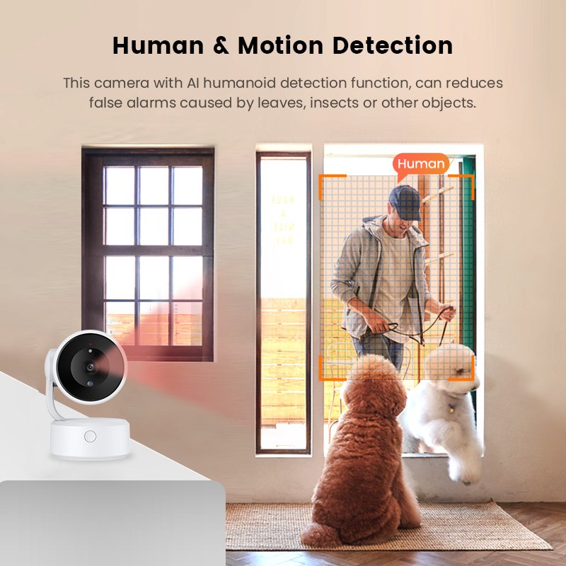Wistino 5MP Indoor Moving Head WIFI Camera Humanoid Tracking Two-Way Voice Color Night Vision Wifi Smart Camera