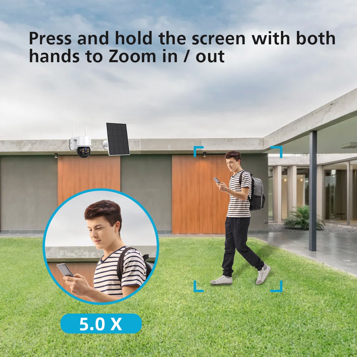 Solar Panel 4MP WiFi Solar CCTV PTZ Camera Outdoor ABQ-Q6 2K Wireless Solar Security WiFi Battery Power Network Camera