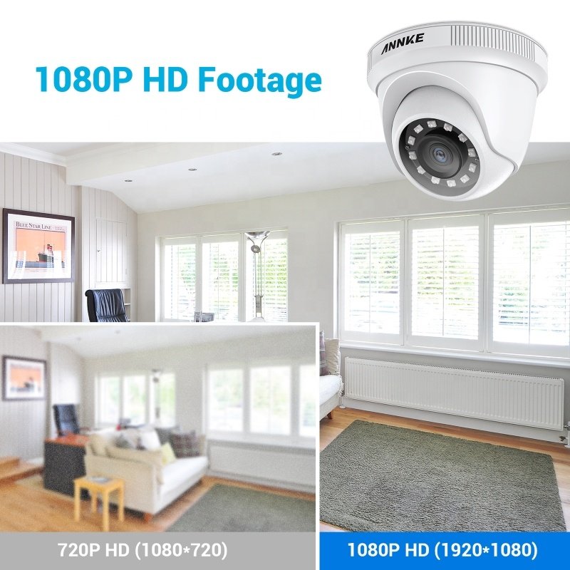 ANNKE 1080P Full HD TVI Security Camera Smart IR 100ft EXIR Night Vision Outdoor IP66 Waterproof Surveillance CCTV Camera