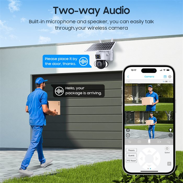 4g Solar Powered Ptz Home Security Camera System Wireless Night Vision Ptz Ultra Hd 4g Sim Card Smart Dual Camera Outdoor