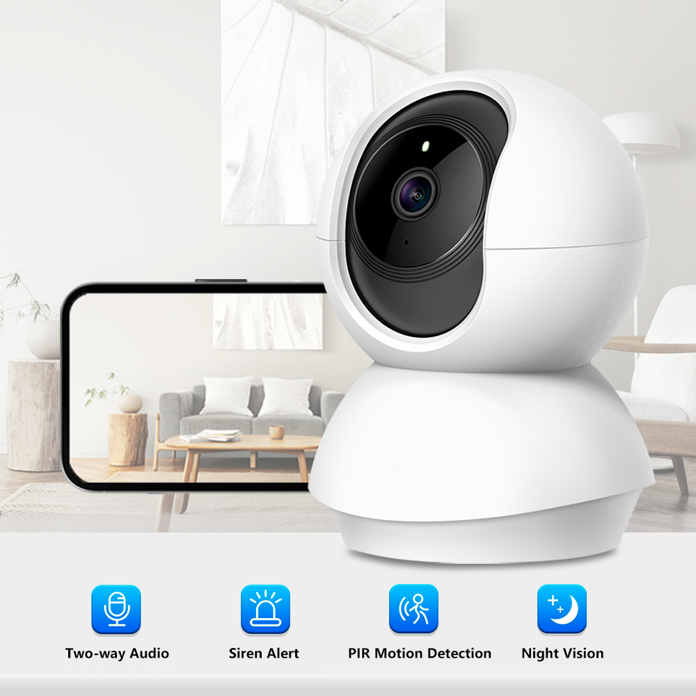 1080P Pan/Tilt Home Security Wi-Fi Camera for Baby Monitor