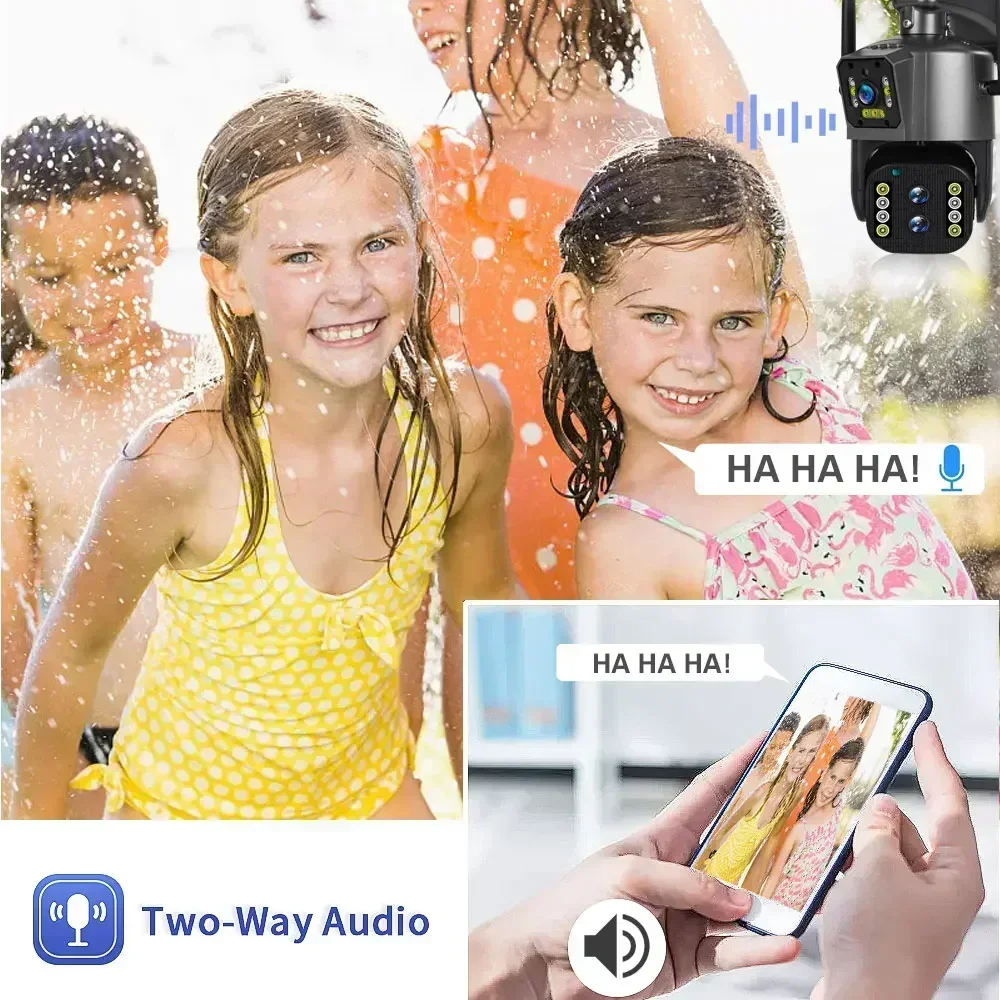 IPC360Home 3 Lens 12MP Wireless PTZ CCTV Security Network Camera with 10x Optical Zoom Two Way Intercom Motion Alarm IP Camera