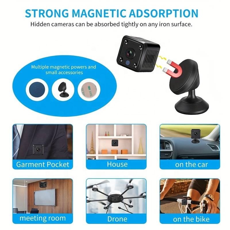 1080P Battery Powered Wireless WiFi Small Nanny Cam Mini Camera surveillance night vision remote view on Mobile APP