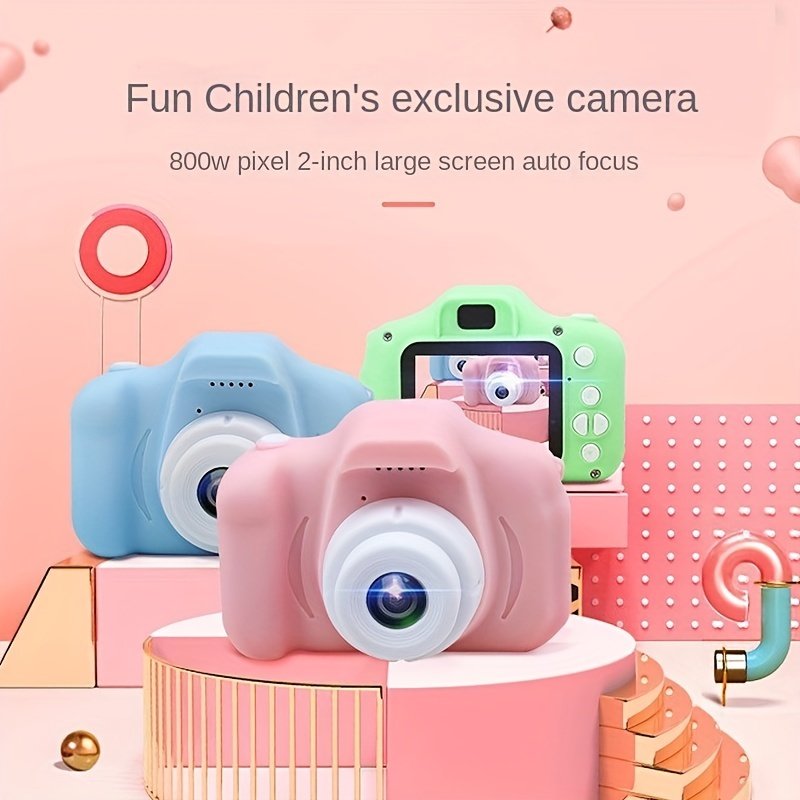Mini kids camera HD cartoon birthday present gift mystery box thanksgiving christmas mini kids digital camera