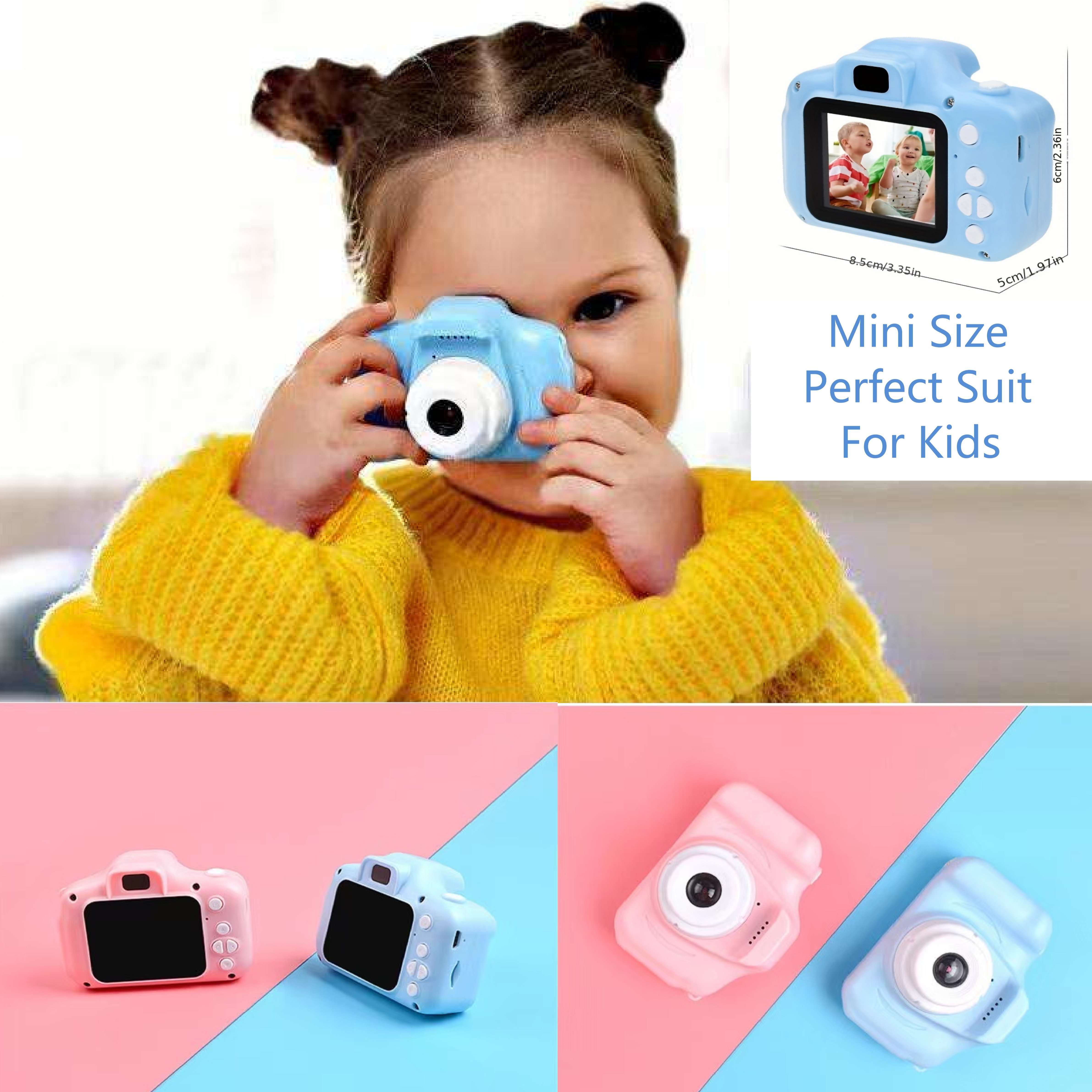 Mini kids camera HD cartoon birthday present gift mystery box thanksgiving christmas mini kids digital camera