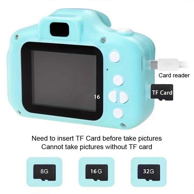 Mini kids camera HD cartoon birthday present gift mystery box thanksgiving christmas mini kids digital camera