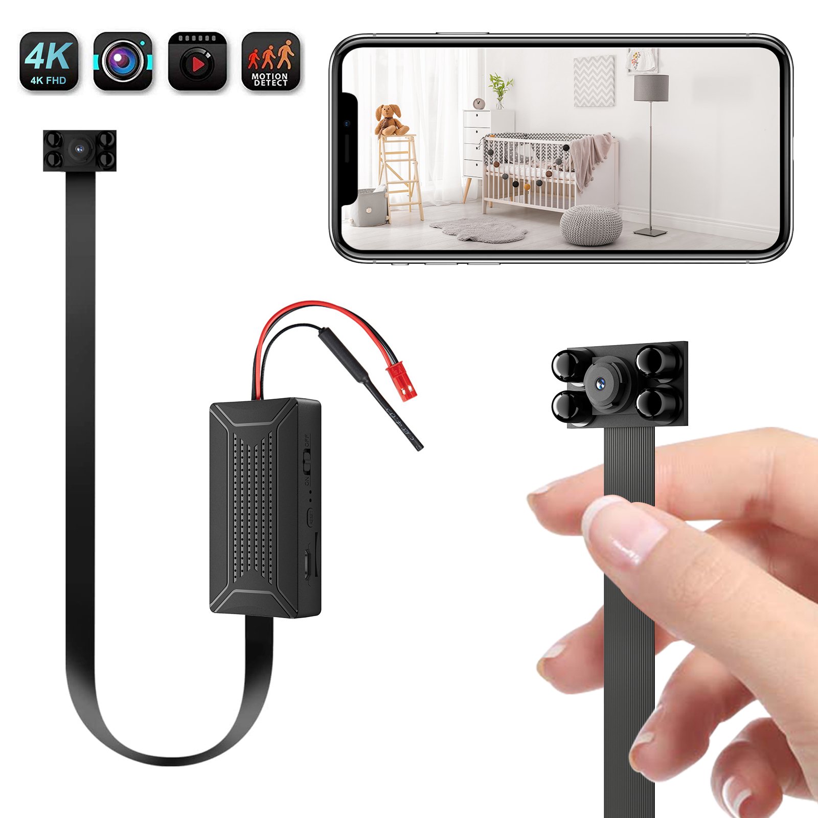 Small Camera DIY Module Mini Wireless Night Vision Camera HD 1080P WiFi Nanny Camera
