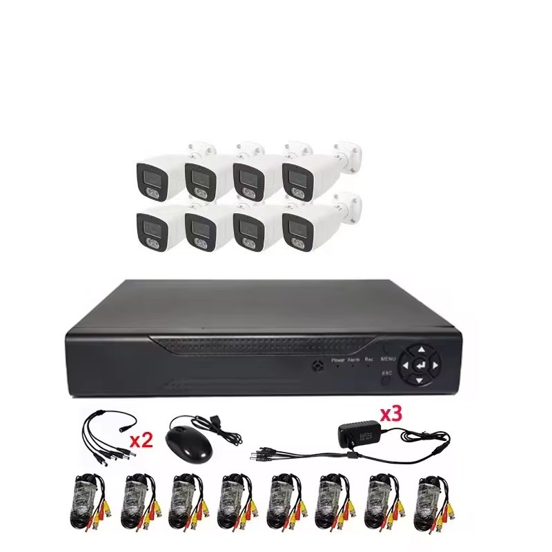 8 CH AHD DVR Kit 5MP CCTV Security Camera System Video Surveillance System Bullet Camera Night Vision in and outdoor