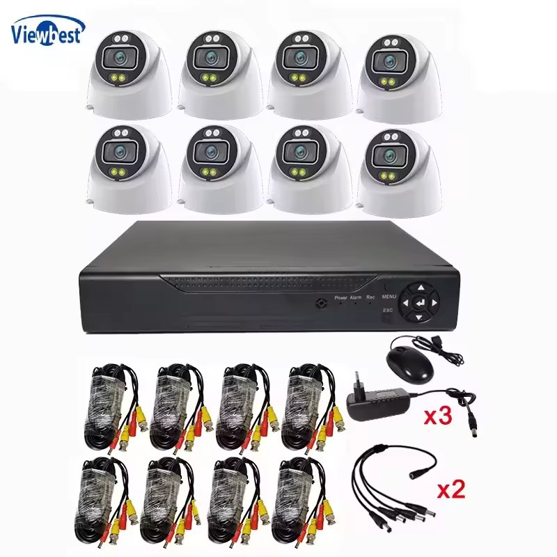 8 CH AHD DVR Kit 5MP CCTV Security Camera System Video Surveillance System Bullet Camera Night Vision in and outdoor