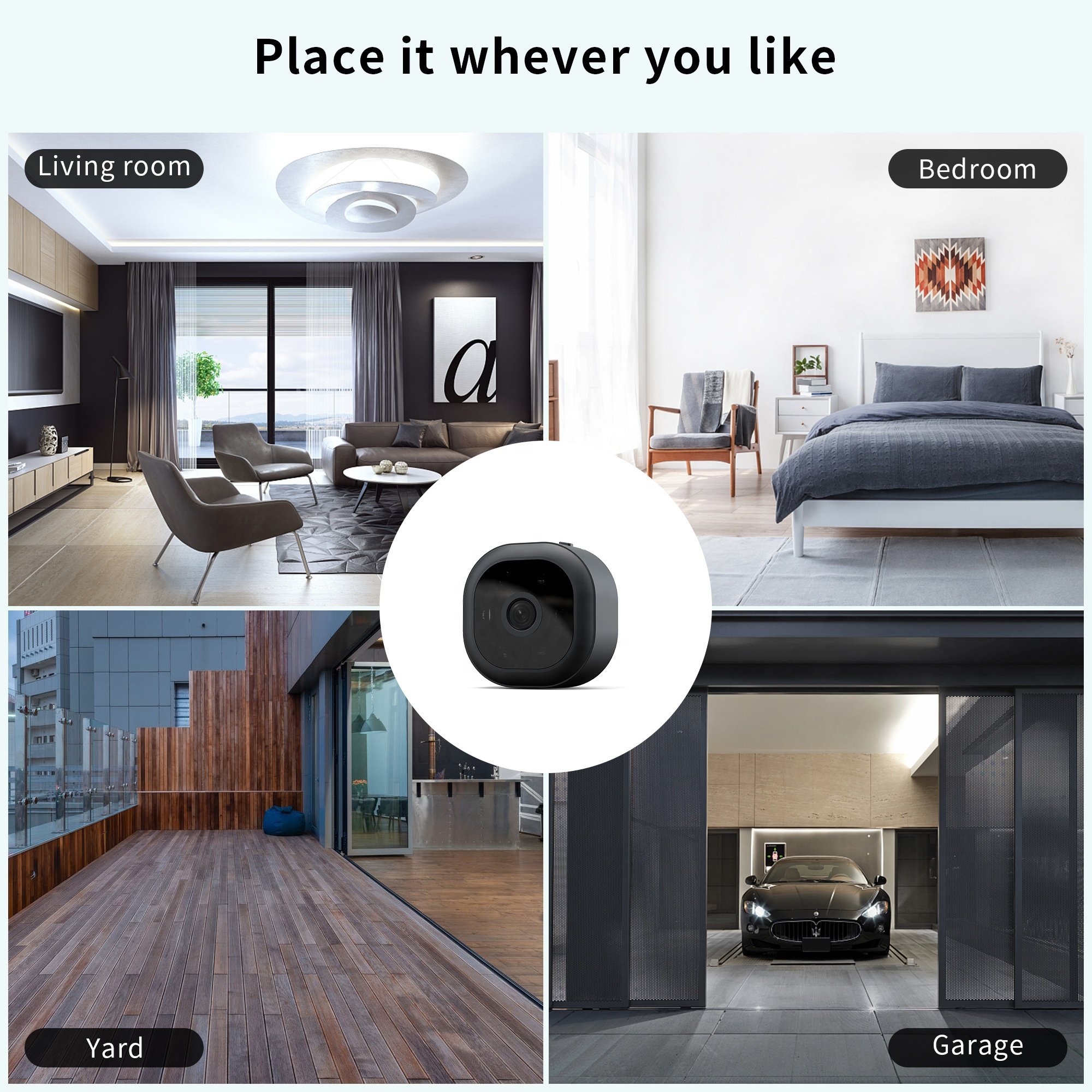 Low End 480P Battery Powered Wireless WiFi Small Nanny Cam Mini Camera surveillance night vision remote view on Mobile APP