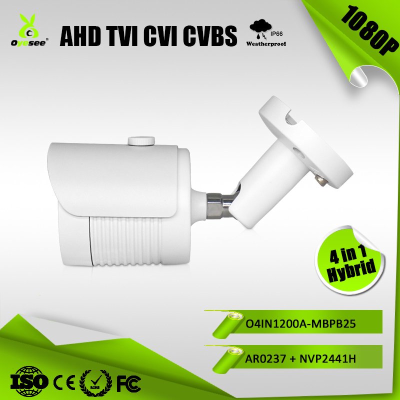 2MP 1080P 25M IR Range IP66 AHD TVI CVI CVBS Hybrid 4 in 1 Metal Housing bullet hd video camara