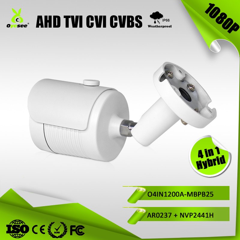 2MP 1080P 25M IR Range IP66 AHD TVI CVI CVBS Hybrid 4 in 1 Metal Housing bullet hd video camara