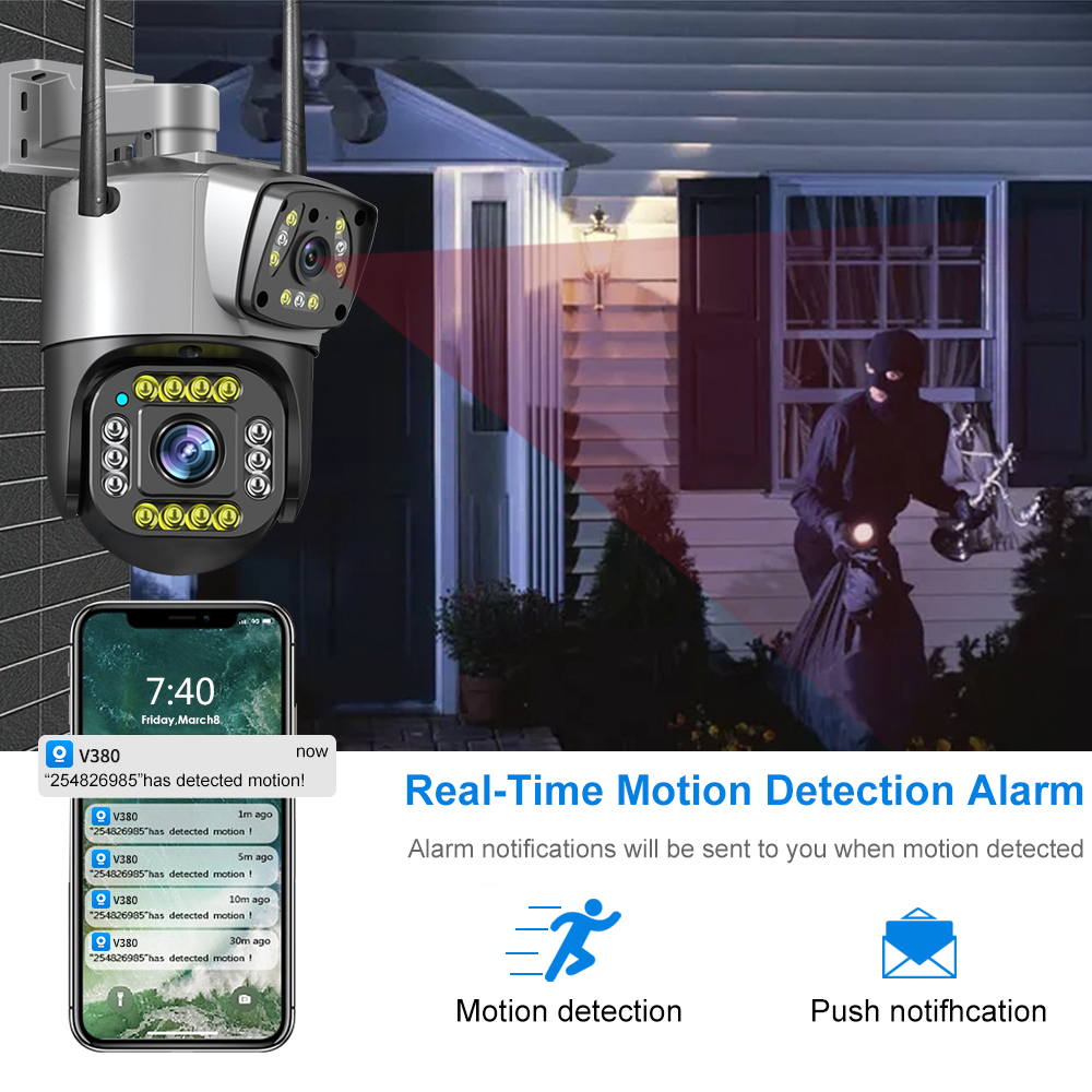 IP66 4G Network CCTV Security Camera System Indoor Bullet Style Wide Angle Night Vision CMOS Sensor Cloud Data Storage Camera