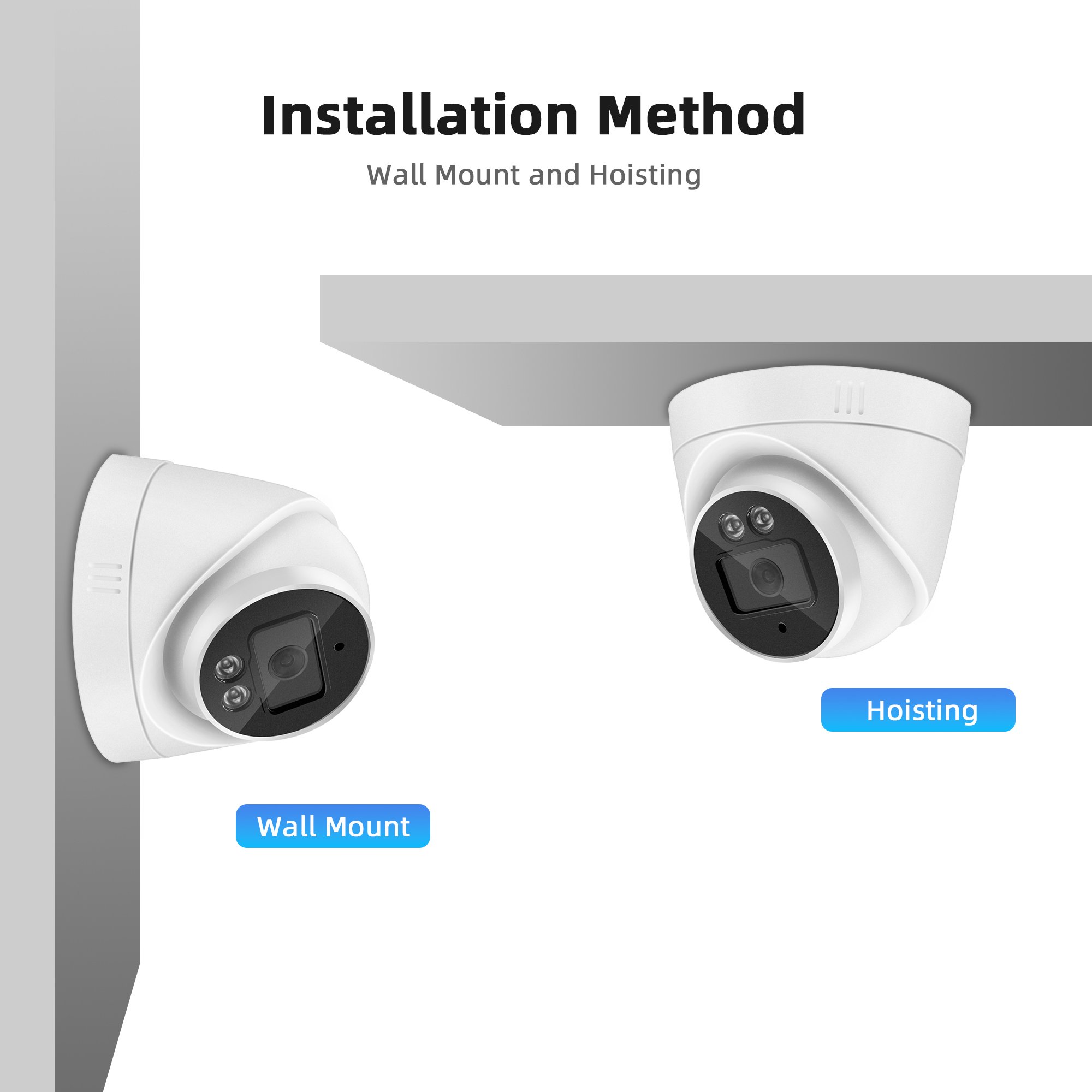 Indoor IP Network HD Full Color Camera with Audio AI Human Detect Dome Smart IR POE Camera Night Vision Surveillance CCTV Camera