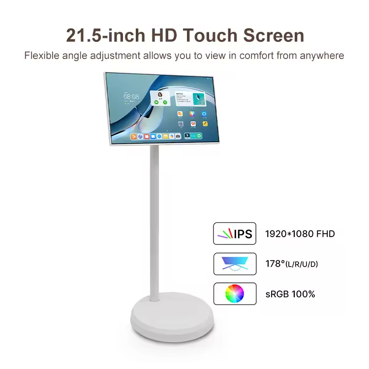 Family Must Have Mobile Tv Wireless Wifi Rollable Jcpc Bestietv 21.5 Inch mobile Portable tablet Smart touch screen Tv