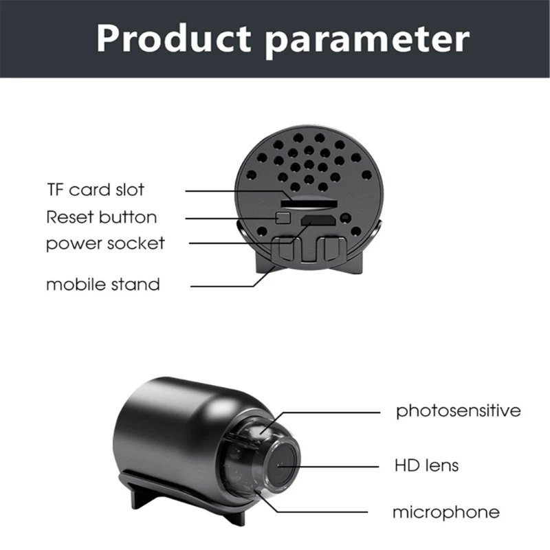 Portable Mini Camera 1080p Video Recorder Small Size Magnet Camcorder Wireless Monitor