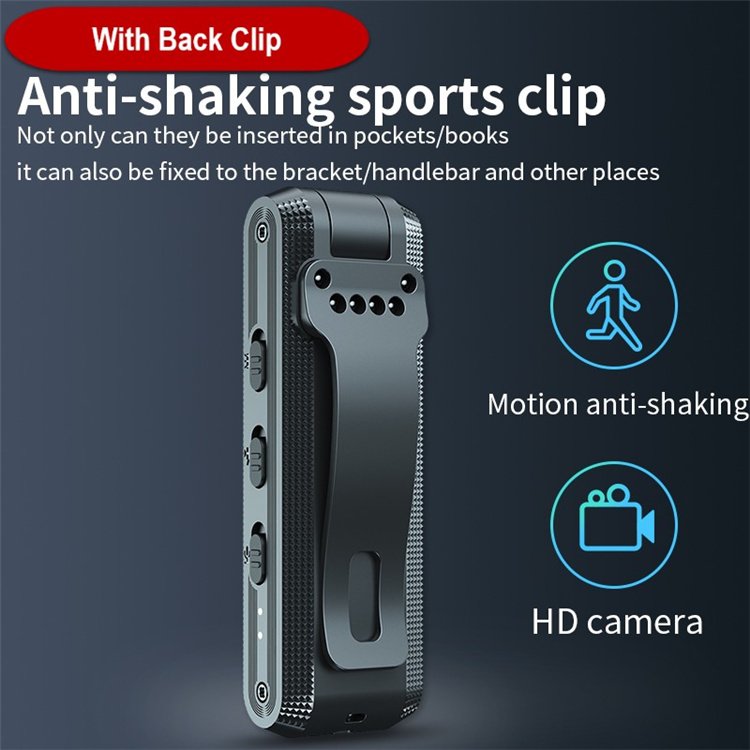 HOT 1080P Mini Portable Wearable Body Camera 180 Rotation with LED Light Support Night Vision Shot and Audio Recording