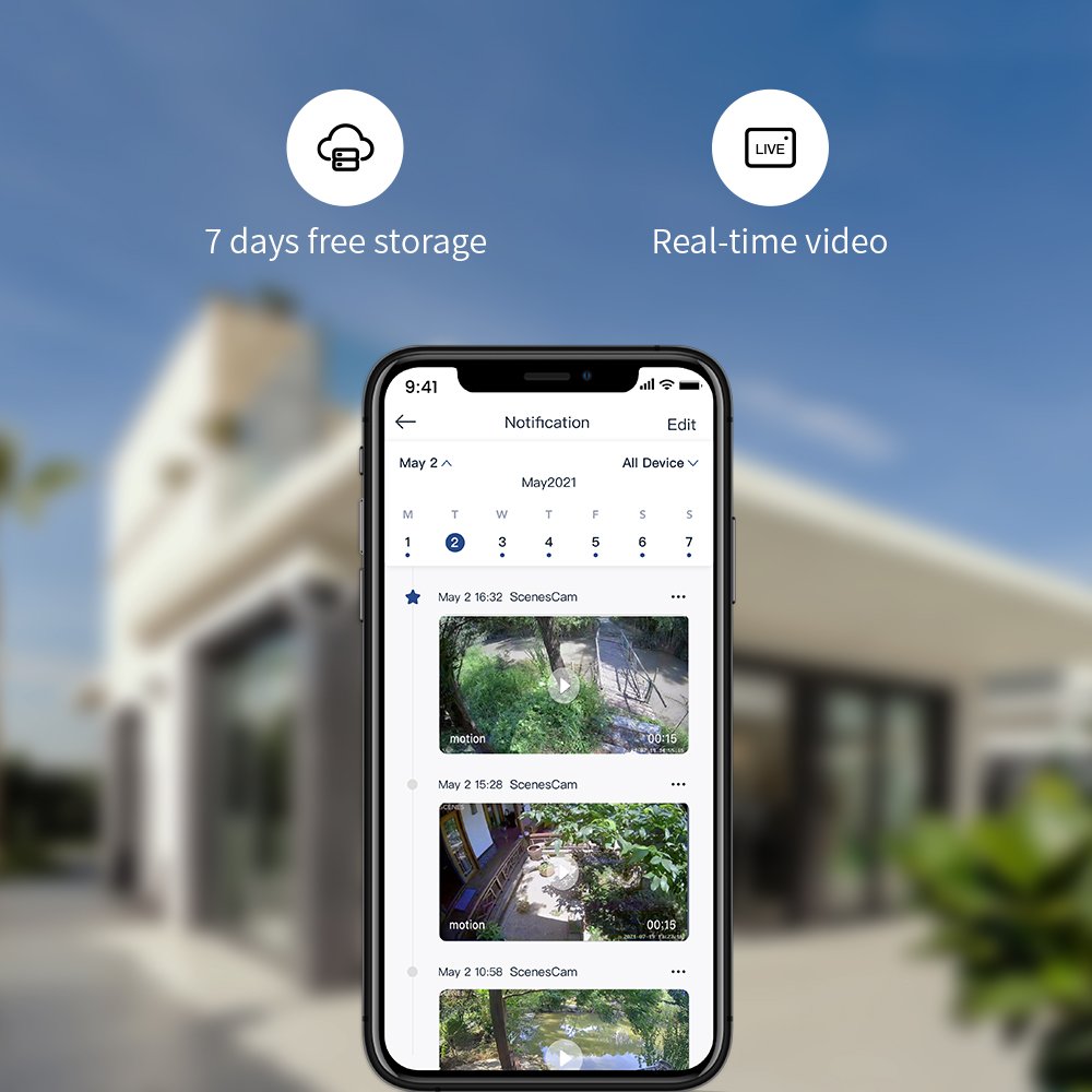 Indoor Home Security Cameras Time-lapse photography 2K MINI WiFi Camera Kit AI Smart Human Siren wireless battery camera