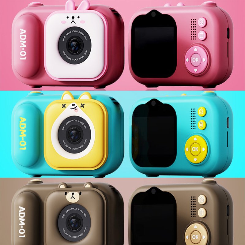 New S11 2.4 Inch 48MP Display Screen Mini Cartoon Cute Camera for Children Educational 1080P Projection Video Camera for Kids