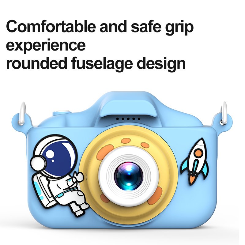 1080p Kids Selfie Video Camera Toddler 3 To 12 Year Old Astronaut Silicone Shockproof Case Kids Digital Camera Toys Christmas