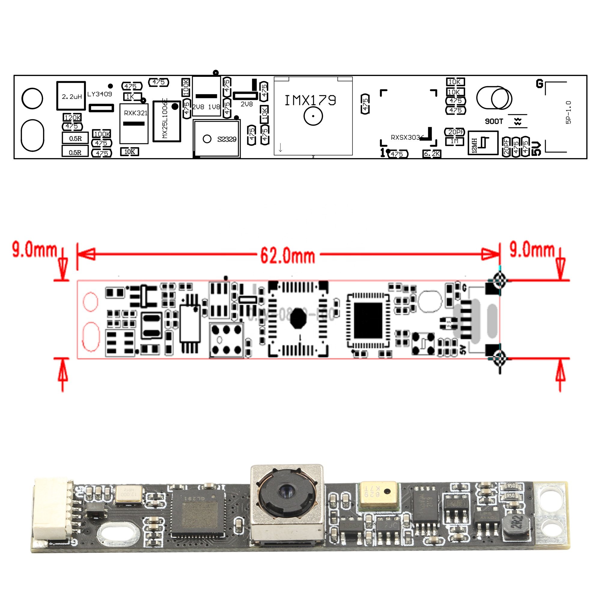 Mini Camera Cmos Mini Hidden Digital Camera Pcb 8Mp Wifi IMX179 Usb Camera Module