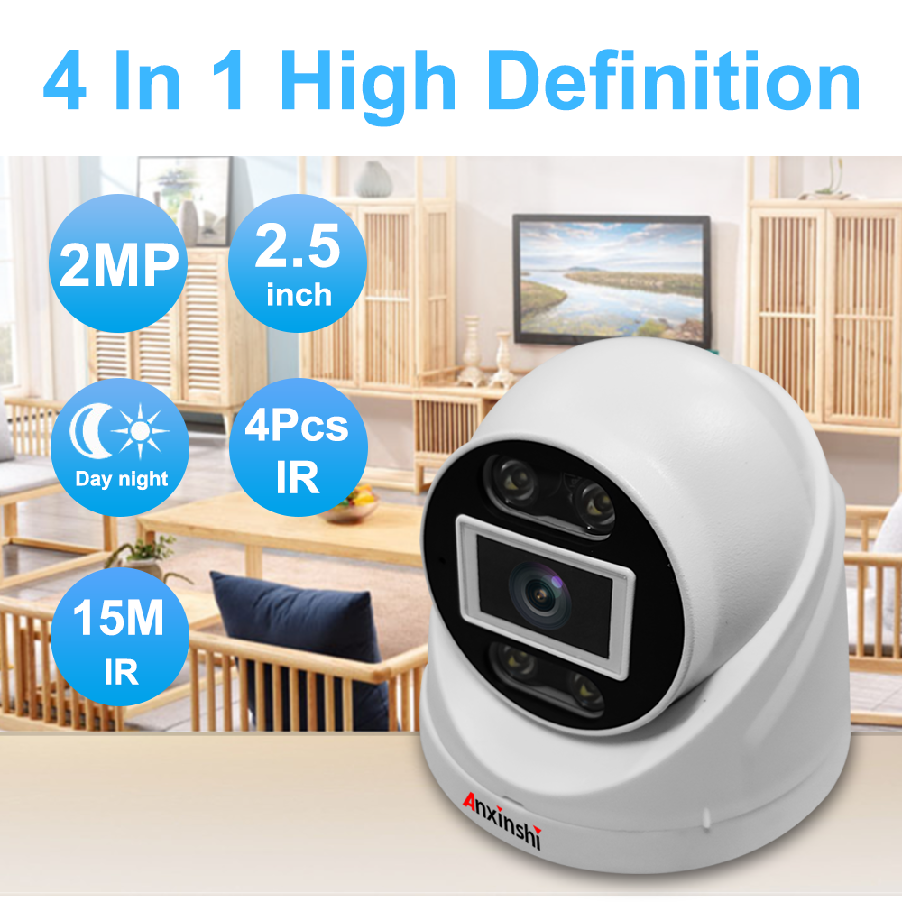 Anxinshi Brand ahd camera 2mp night Colorful camera support ahd tvi cvi cvbs ahd security camera