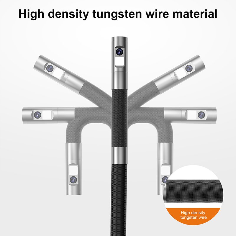 Wholesale HD 1080P Steering Videoscope Temperature Control 2 Way Dual Lens Industrial Snake Tube Joystick Borescope