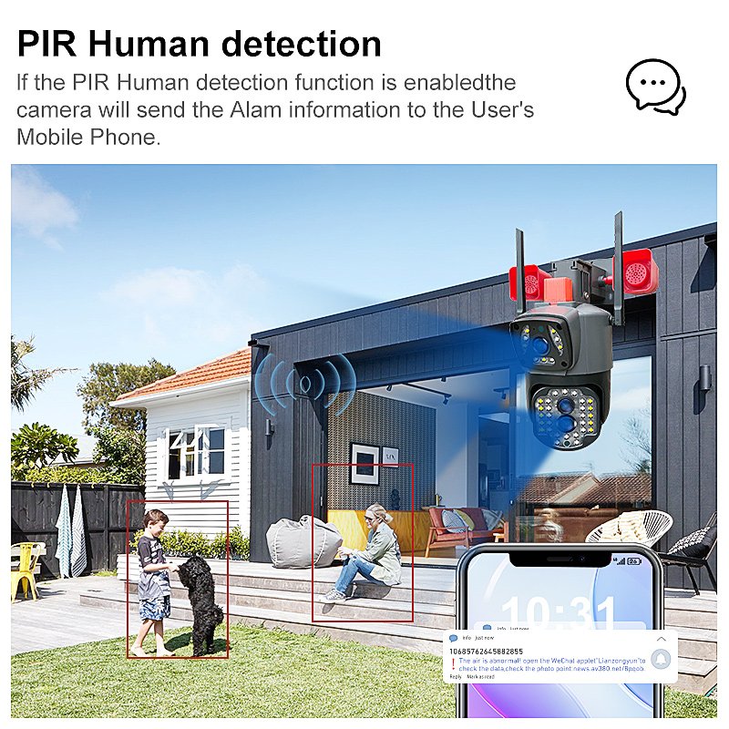 New arrival Wireless Security Monitor Home AI Network Smart IP Ptz Camera IR Night vision Security Wifi V380 Camera
